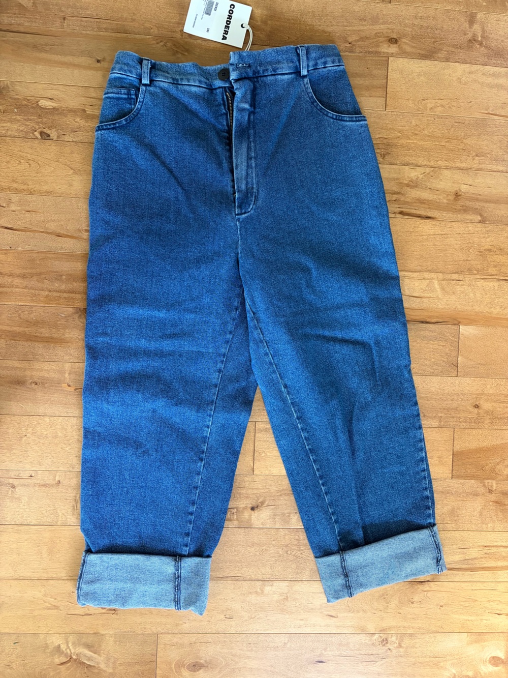 CORDERA Straight Denim Pants in Medium Blue